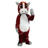 Hot Sales Red Horse Mascot Costume Halloween Kerstmis Fancy Dress Cartoonfancy Jurk Carnival Unisex Adults Outfit