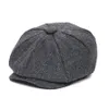 JANGOUL Tweed di lana Kid sboy Cap Boy Girl Spina di pesce Bambino Piatto di piccola dimensione Infantile Bambino Berretto da gioventù Cappello Boina 001 201216291M