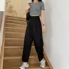 Capris Casual Pants Women Highwaist Wideleg Loose Korean Style Draped Chic Allmatch Solid Office Lady Elegant Fashion Ulzzang New Bf