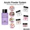 Acrylic Powders & Liquids Acrylic Powders Liquids Nail Powder Set For Extension Crystal Glitter 3D Carving With 6W Led Lamp And Magic Dhrx8