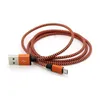 Kable USB typu C Nylon Braided V8 Micro Data Line Sync Sync Ładowa linka do splotu do smartfona Samsung