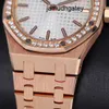 Montre Movement Watches AP Watch Royal Oak Series Watch Damenuhr 33 mm Durchmesser Quarzwerk Präzisionsstahl Platin Roségold Freizeit Damen Luxusuhr