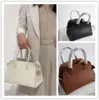 Ny The Row Premium Touch Bags Designer Margaux 10 läder handväska pendlare ko tote resor axel ljus lyxklassik