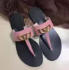 Slippers sandals luxury designer slippers women's summer new gold buckle flat shoes flip flops casual flat heels women's outdoor beach shoes