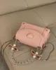 JIAERDI Dolce Rosa Borsa a tracolla Donna Fairycore Estetica Maniglia Catena di perle Borsa a tracolla Donna Harajuku Cuore Y2k Borsa a mano 240223