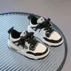 Spring Leather White Basketball Sneakers Soft Bottom Baby Toddler Shoes For Boys Girl Trainers Kids Casual Sneakers Outdoor Athletic Children Running Shoes