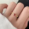 Klaster Pierścienie S925 srebrny pierścień mody urok biżuterii w kształcie serca otwarty hipoalergiczny dla kobiet prezent ślubny zaręczynowy