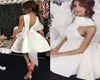 Sexy Backless with Big Bow Homecoming Party Gowns 2019 High Collar Sleeveless Cocktail Dresses for Women2660851