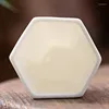 Cups Saucers Pure Manual Ceramic Sample Teacup Anti-scald White Porcelain Mutton Fat Jade Hexagonal Cup Home Small Capacity Kung Fu Tea