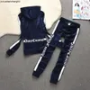 Womens Two Piece Pants Track Suit Ladies Autumn and Winter Jc Velvet Sports Casual Two-piece Slim Fashion