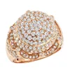 Iced Out Luxury Jewelry Vvs Moissanite Men Ring Gold Hip Hop Gold Hip Hop Gemstone Rings Round Champion Ring