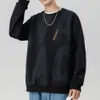 2024 mens spring and autumn new large letter printed round neck casual hoodie handsome and versatile youth top