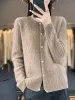 Cardigans Spring Wool Cardigan Sweter Women Odzież Koreańska moda na długie rękaw Top pusty z dzianiny MUJER OIERWA ZAKRES