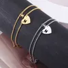 Creative and Personalized Jewelry Gold-plated Hollow Heart Triumphal Arch Design Double-layer Bracelet for Women