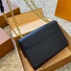 Designer de luxo clássico torção água ondulação crossbody saco marca francesa go-14 moda feminina aleta bolsa ombro alta qualidade couro genuíno original saco de corrente de hardware