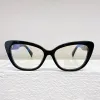 Equipado com armação óptica olho de gato MIMI óculos de leitura armação de acetato oval óculos transparentes masculinos e femininos da moda anti luz azul anti radiação de computador