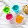 Tumblers Taza de 360 ​​grados Giratorio Bebé Aprendizaje Tazas para beber con mango dual Tazas de agua a prueba de fugas Biberón BPA sin gota D DHDIX