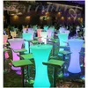 Commerciële Meubels Oplaadbare Led Lichtgevende Cocktailtafel Ip54 Waterdicht Ronde Gloeiende Bar Buiten Voor Ktv Disco Drop Homefavor Dhjbc