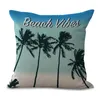 Oreiller ZXZXOON Housse De Jet Décorative Palm Beach Polyester Canapé Capa De Almofadas 45x45cm