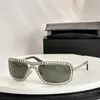 2024 Diamonds Luxury Designer Solglasögon Pilot Goggle Solglasögon med Box For Women Anti-UV400 Top Quality Famous Classic Retro Brand Fashion Sunglasses A7155C