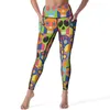 Leggings femininas colorido crânio de açúcar sexy dia dos mortos push up yoga calças estéticas estiramento leggins senhora treino esportes collants