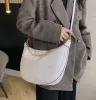 Hobo pętla torba dla kobiet projektantek torebki torebki torebki rogańskie torby łańcuchowe półksiężycowe torebki pod pachami duże pojemności zdejmowane zamek błyskawiczne brązowe ramię A3