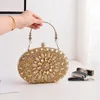 Luxury Diamond Evening Bags Fashion Sparkly Sun Flower Clutch Bags for Women Girls Wedding Dinner Purses Chain Shoulder Crossbody Handbags DHL Shipping