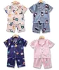 Kleinkind Baby Cartoon Pyjamas 6 Farben Säugling Shorts Ärmel Knopf Pyjamas Kinderkleidung Mädchen Babykleidung Teenager Anzüge 0604219373320