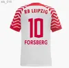 Camisas de futebol 2024 RBL Leipziges WERNER RAUM SIMAKAN POULSEN FORSBERG SABITZER OLMO HAIDARA LAIMER SCHLAGER futebol masculino e infantil camisaH240306