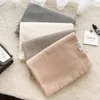 Scarves 2024 38 Colors Women's Winter Scarf Fashion Shawl Cashmere Hand Wrap Solid Color Head