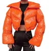 Frauen Trenchcoats Winter Lange Ärmel Zipper Puffer Baggy Kurze Unten Oberbekleidung Casual Lose Warme Stepp Jacken Dropship