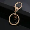 50pcs 30mm Keyring Multiple Colors Key Chains Rings Round Golden Silver-Plate Hook Lobster Clasp Keychain 220411261m