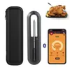 BBQ Tools Tillbehör Kötttermometer Trådlös för ugnsgrillrökare Rotisserie Bluetooth Connect Digital Kitchen Barbecue Drop Deli DHVCX