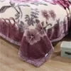 Fleece Blanket Plush King Size Heavy Mink Silky Soft and Warm 2 Ply A B Printed Raschel Bed RosePeony 240304
