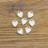 Charms 50 Mini Heart Love Double Sided Bulk grossist DIY Jewelry Making Keychain Pins 9x12x2mm 4772