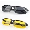 Sunglasses Mens Day and Night Driving Riding Rimless Anti Anti-glare Vision Eyewear Fashion Anti-uv Glasses