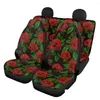 Capas de assento de carro Assento de carro Ers Red Rose Flower Printing Er Fl Set para mulheres frente e traseira antiderrapante almofada de proteção resistente Drop D Dhvon