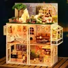 Architektura/DIY HOUSE DIY Drewniane meble do lalki Lekkie Miniaturowe produkcje i montaż Modele pokoju budowlane Zestawy zabawek do prezentów urodzinowych Dollhouse