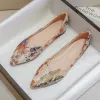Dresses 2023 Summer Fashion New Softsoled Shoes With Skirts Retro Pointed Shoes Flat Print Comfortable And Elegant Casual Women's Shoes