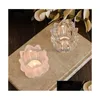 Bougeoirs Astuce Fleur Bougeoir En Verre Cristal Décoration De Mariage 2,5 Pouces De Haut Et De Calibre Livraison De Goutte De Mer Maison Jardin Maison Dhdvj