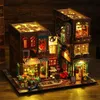 Arkitektur/DIY House Bookcase Set Baby House Mini Assembly Building Model Construction Diy Toy Room Home Bedroom Insert Decoration With Fu