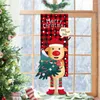 Décorations de Noël Joyeux Longue jambe Dessin animé Père Noël Elk Elf Bonhomme de neige Affiche Drapeau suspendu Pendentifs de Noël Maison Fenêtre Décoration murale en verre