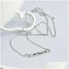 Hanger Kettingen Nieuwe Minimalistische Bar Hanger Ketting Personlized Eenvoudig Gesneden Liefde Pijl Drie Kleuren Voor Meisjes Dames Mode Jewelr Dhsvd