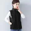 Gilet da donna Gilet Casual 2024 Primavera Autunno Colletto alla coreana Cappotto senza maniche Gilet femminile coreano in puro colore