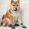 Hundebekleidung Anti-Rutsch-Socken 4 Stück süßes Haustier mit Welpenschuhen Katze Soft Wear Warm Supplies