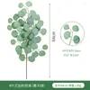 Decorative Flowers Artificial Oval Eucalyptus Leaves Branch For Vase Floral Wreath Bouquets Wedding Greenery Decoration