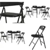 Camp Furniture Cosco Ensemble table et chaise pliantes 5 pièces noir pliable livraison directe Sports de plein air Camping randonnée randonnée et camping Dhehg