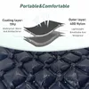 Utomhus Sleeping Pad Camping Uppblåsbar madrass inbyggd pump Ultralight Air Cushion Travel Mat med nackstöd för resor vandring240227