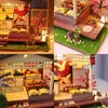 Architecture/DIY House DIY Japanese Casa Wooden Doll House Miniature Building Kits Dollhouse With Furniture Cherry Blossoms Villa Toys for Girls Gifts
