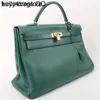 Top Cowide Handtasche Kelily 40 cm 50 cm echtes Leder Handgemachte Größe Customized Version Echtes Lederkapital für Business 40 cmhave Logo QQWULA